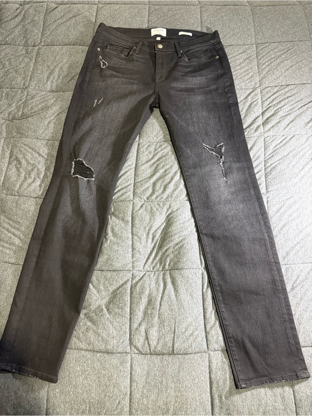 FRAME L'Homme Skinny men's premium designer denim jeans charcoal 34/33